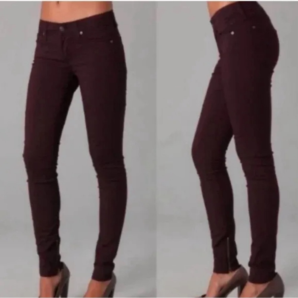 VINCE Skinny Stretch Denim Jean‎ in Mulberry Size 27